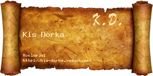 Kis Dorka névjegykártya